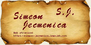 Simeon Ječmenica vizit kartica